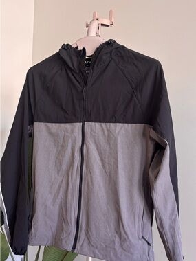 Matix Two-Tone Black and Gray Windbreaker Jacket